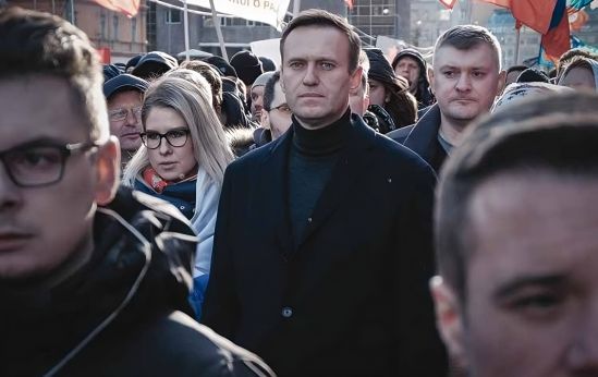 Алексей Навальный на митинге памяти Бориса Немцова Москва, 29 февраля 2020